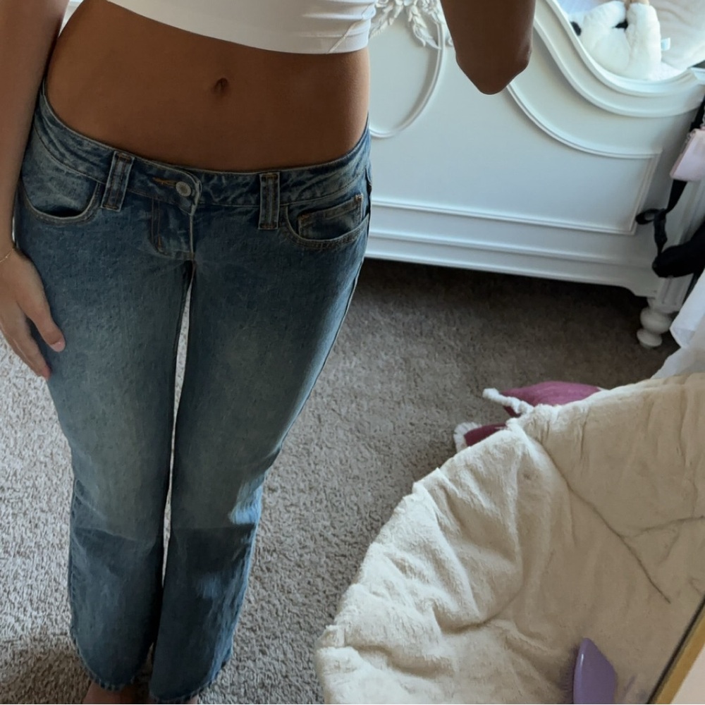 brandy melville low rise bootcut jeans